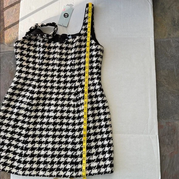 ANTONIO MELANI MACY DRESS WOOL BLEND SHEATH SLEEVELESS HOUNDSTOOTH SIZE 8 US - Picture 6 of 11